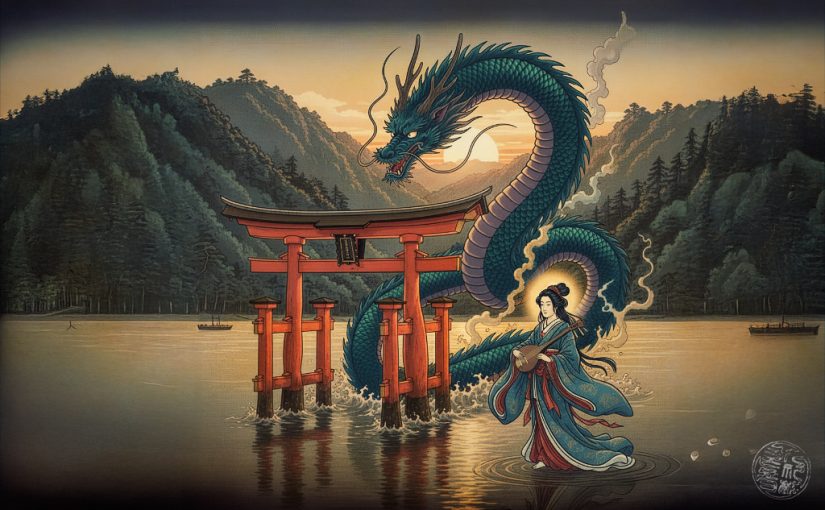 Japan – Miyajima – Die Göttin Benzaiten und der Drache